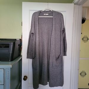 UGG Gray Open Front Long Cardigan
